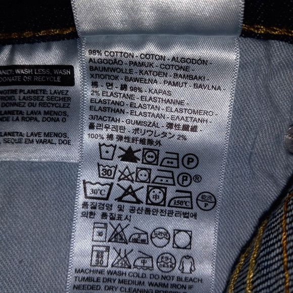 Levi's 513 Jeans W31XL32 Slim Straight Dark Wash Stretch Denim Levis Denim - Picture 10 of 14